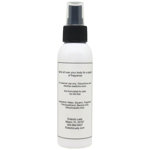 Eclectic Lady Lemon Verbena Body Spray, 4 ounces, Body Mist for Women with Clean, Light & Gentle Fragrance, Cologne with Soft, Subtle Aroma For Daily Use