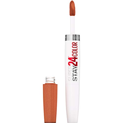 Maybelline New York Maybelline Super Stay 24 2-Step Long Lasting Liquid Lipstick And Lip Balm, Copper Glisten, 1 Kit, 910 Copper