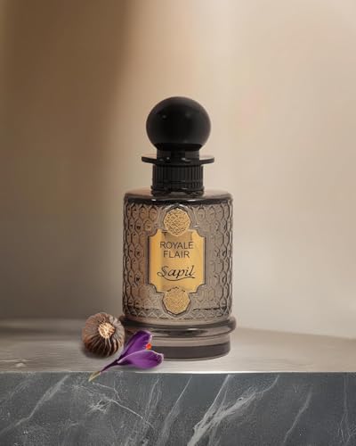 Sapil Royale Flair Unisex Eau De Parfum – Spicy Woody Oud & Amber Blend – Long-Lasting Premium Luxury Fragrance for Men & Women – Arabic Dubai Perfume – 3.38 oz