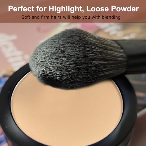 Makeup Brush Set, 10Pcs Makeup Brushes Set Professional, Premium Synthetic Powder Foundation Eyeshadow Highlight Lip Blending Eyebrow Liner Travel Makeup Brush Set