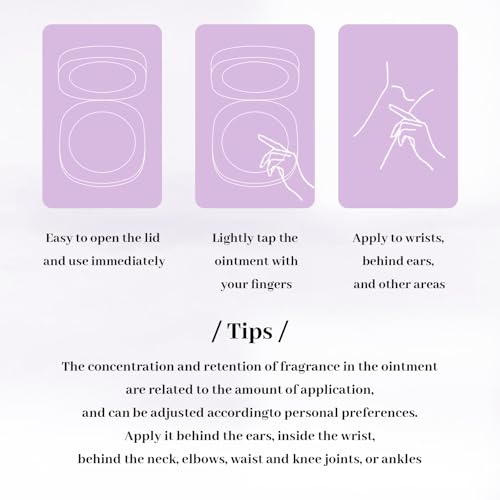 Solid perfume Balm - Natural Ingredients, Long Lasting Fragrance, Portable Women's Perfume, Suitable for Traveling, Best Gifts