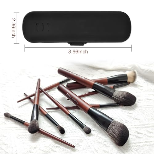 Makeup Brush Set, 10Pcs Makeup Brushes Set Professional, Premium Synthetic Powder Foundation Eyeshadow Highlight Lip Blending Eyebrow Liner Travel Makeup Brush Set