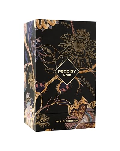 Paris Corner Prodigy Noir EDP Perfume 3.4 Fl Oz for Unisex | Luxurious and Mysterious Perfume for Women & Men | Featuring Bergamot, Warm Spices