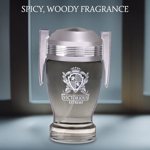 Victorious Extreme for Men Eau De Toilette - Formulated Using the Finest, Prime Ingredients - Fruity, Salty Fragrance - Black pepper & Fresh Orange Blossom - Packaged in a 100% Recycled Paper