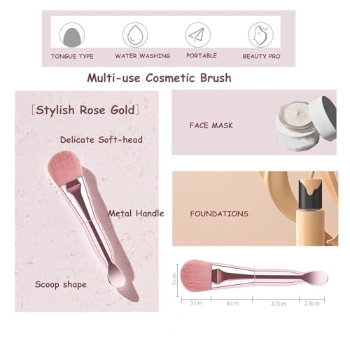 Makeup Brushes, Quality Make Up Brushes 28Pcs Makeup Brushes Set Professional & Beginner Make-up Sets & Case, Brushes & Sponges,Travel-Friendly Roll-up Beauty Gift Sets for Women, PINK