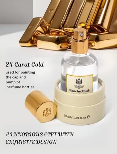 PREparfume From France Blanche Musk for Women 30ml β Fresh Floral Aldehyde Scent From France β Luxury Fragrance with Aldehydes, Rose β Long Lasting Perfume With Tea Leaves Notes