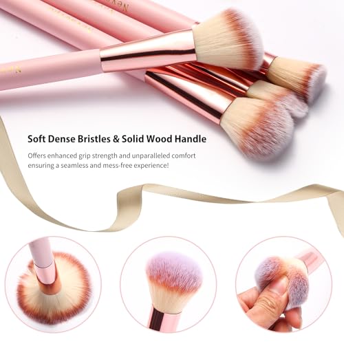 Makeup Brushes, Quality Make Up Brushes 28Pcs Makeup Brushes Set Professional & Beginner Make-up Sets & Case, Brushes & Sponges,Travel-Friendly Roll-up Beauty Gift Sets for Women, PINK