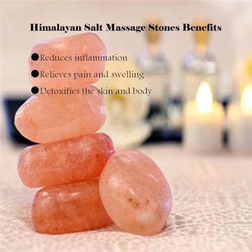2 Pcs Ball Himalayan Salt Massage Stones Hot Massage Cold Massage Stones Set Warm Rocks Kit for Facial SPA1.97IN