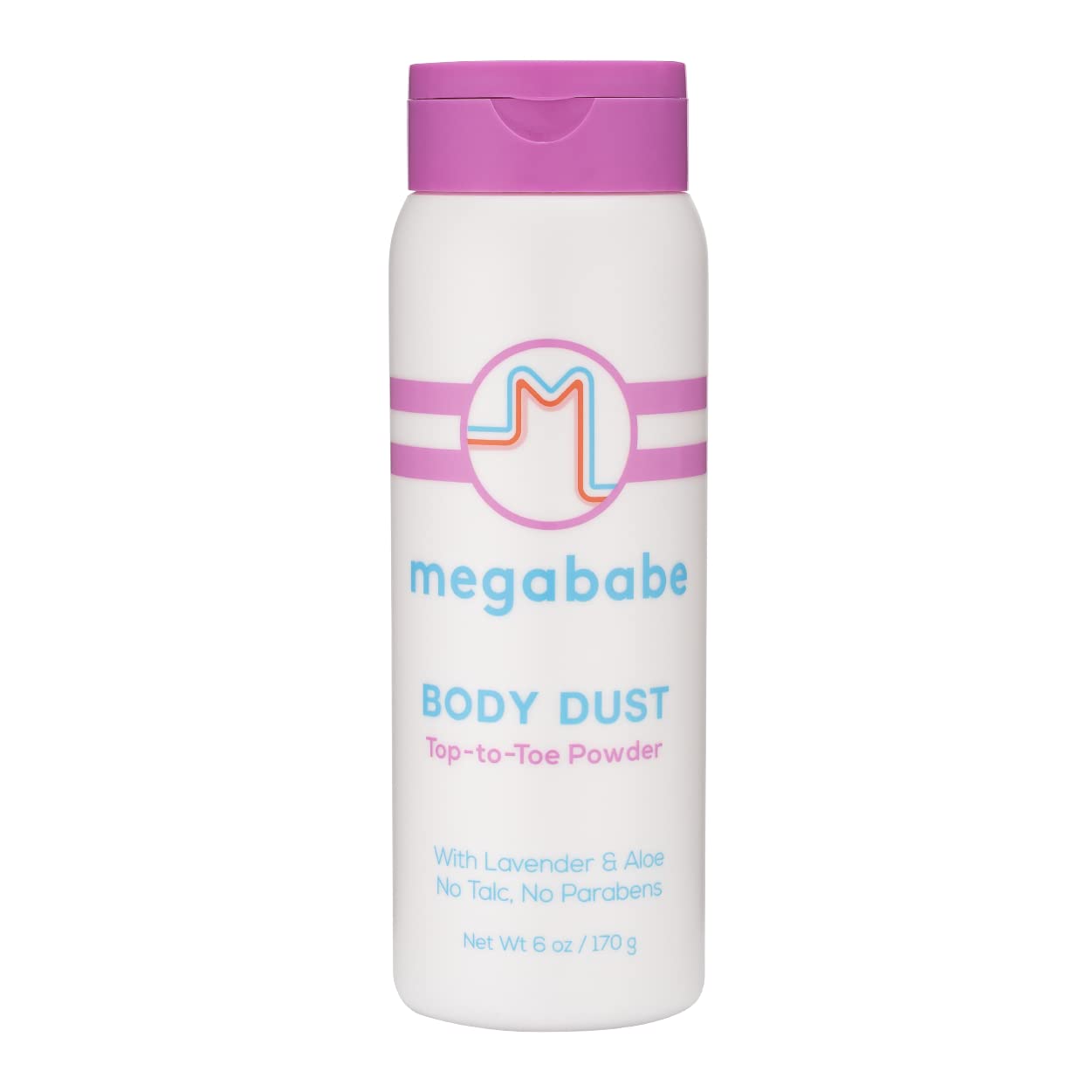 Megababe Sweat Absorbing Body Powder - Body Dust | With Lavender & Aloe | Talc-Free, All Natural | 6 Oz