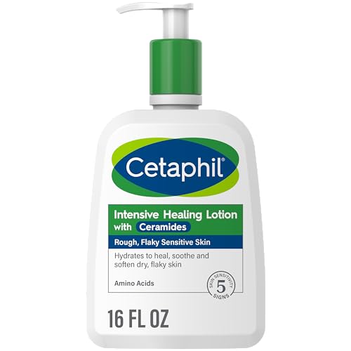 Cetaphil Intensive Healing Lotion With Ceramides 16 Oz For Dry, Rough, Flaky Sensitive Skin 24-Hour Hydration Fragrance, Paraben