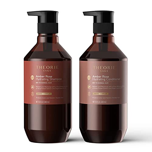 Theorie Amber Rose Hydrating Conditioner- Refresh & Hydrate, Irresistible Scent of Rose, Jasmine & Amber, Suited For All Hair Types-Color & Keratin Treated Hair, 800ML