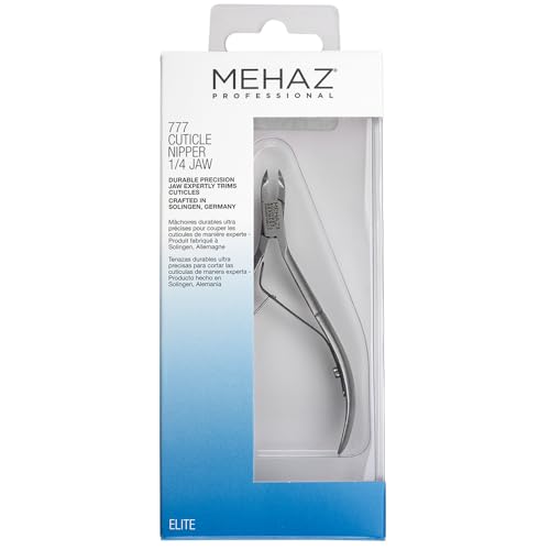 Mehaz Stainless Steel Cobalt Nipper, 1/4 Jaw for all purpose cuticle and nail trimming