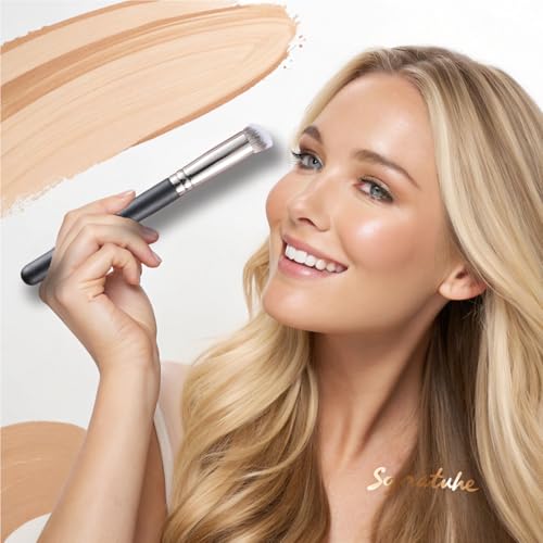 ENERGY Concealer Brush Set Professional Angle Under Eye Concealer Brushes Flat Top Perfect For Eye Concealer Foundation Blending Liquid Cream or Flawless Powder Cosmetics Buffing Stippling