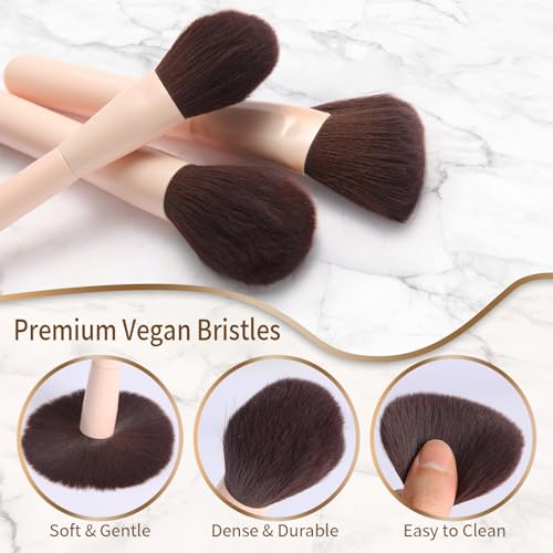Makeup Brushes 10pc, Makeup Brush Set Foundation Bronzer Contour Eyeshadow Blush Concealer Make Up Brushes