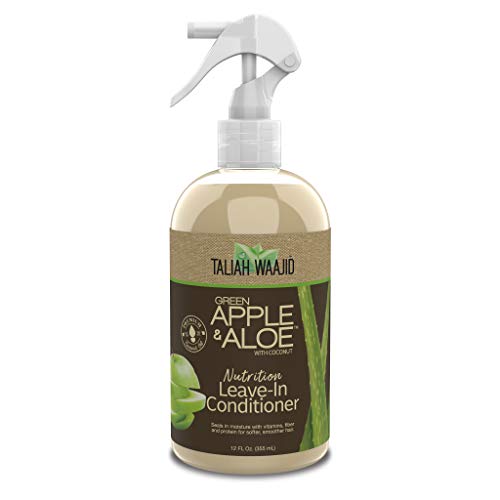 Taliah Waajid Green Apple & Aloe Nutrition Leave-In Conditioner With Coconut | Curl Moisturizer Vitamins, Fiber, And Protein For