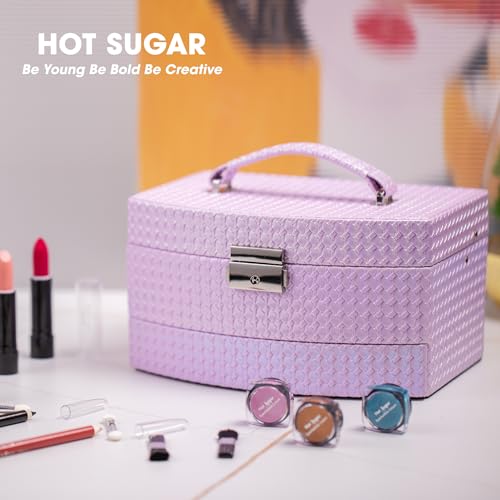 Hot Sugar Girls Makeup Kit for Birthday Gift, All in One Makeup Set for Women Full Kit, Christmas Beauty Set for Teens 10 12 13 16 Includes Real Cosmetics (Purple)