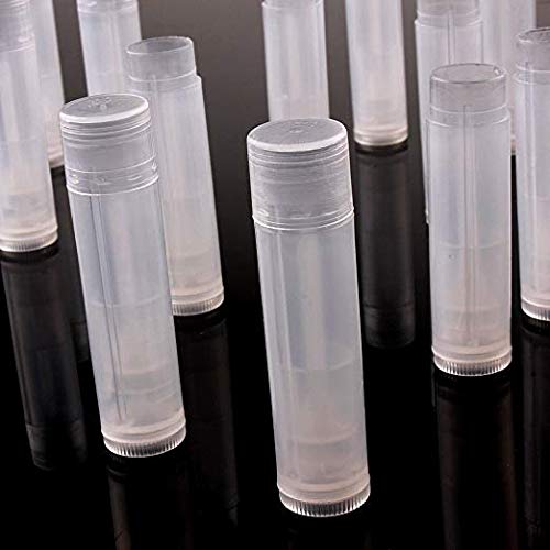 Woiwo 12 Pieces Clear Plastic Empty Lip Balm Tubes Containers Diy Lip Balm Lip Gloss Tube Pipe Bottle