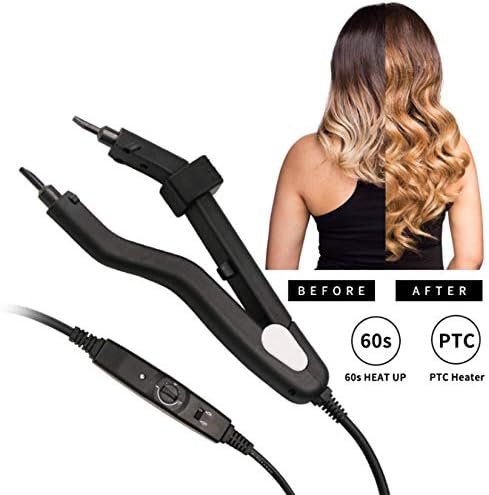 Heat Hair Connector Adjustable Temperature Heating Tip Hair Extension Iron, Fusion Hair Extension Iron Keratin Bonding Tools
