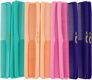 7 inch All Purpose Hair Comb. Hair Cutting Combs. Barbers & Hairstylist Combs. Fresh Mix 12 Units.