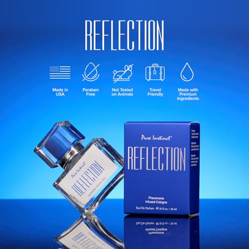 Pure Instinct Reflection The Original Pheromone Cologne Eau de Parfum EDP Fruity Rich Dry Woods Fresh Bold Inspired by Cre.ed Aventus For Men Him 1.0 oz