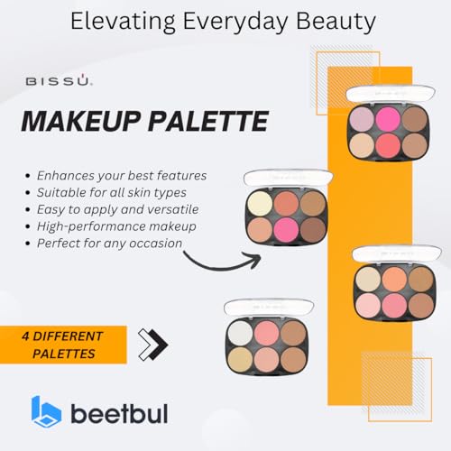 Makeup Kit Bissú 6‑Color Palette + Velvet Puff + 2 Finger Puffs + Makeup Sponge + Exfoliating Sponge (4 Styles) (03 La Buenaza)