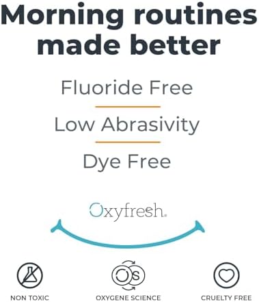 Oxyfresh Pro Formula Fresh Mint Toothpaste – Gentle Low Abrasion - Cosmetic Fluoride Free Formula - Great for Sensitive Teeth and Gums with Natural Essential Oils. 5.5 oz.