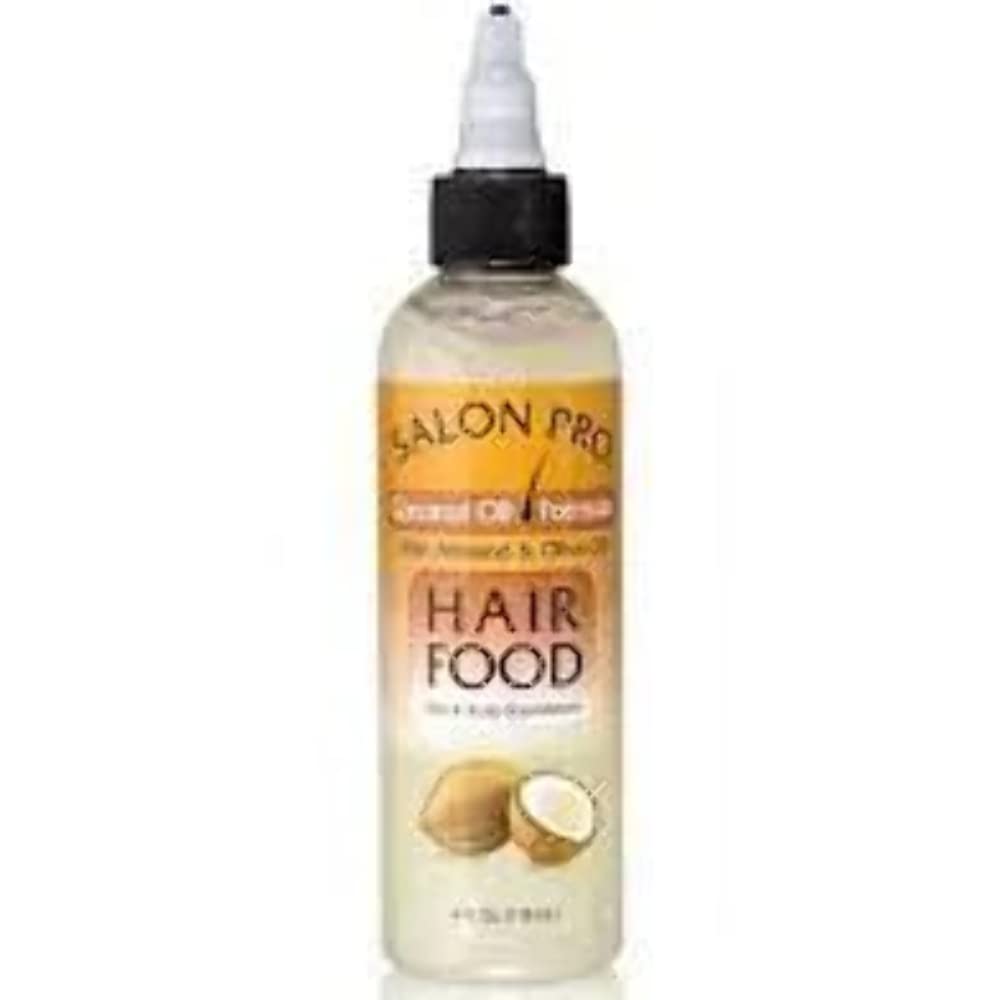 Salon Pro Hair Food, Coconut Oil With Almond & Olive Oil, 4 Ounce