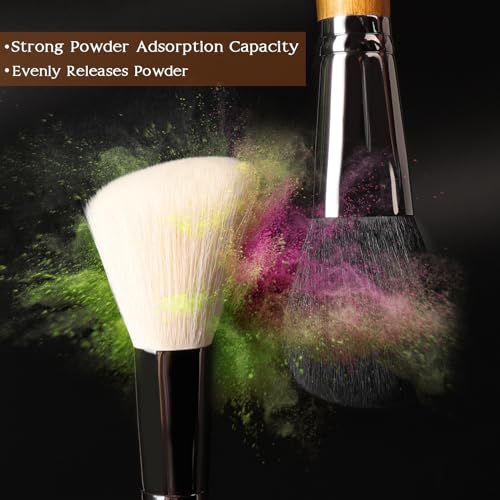 Makeup Brush Set: 15pcs Walnut Wooden Makeup Brushes With Leather Button Bag, Professional Makeup Brushes For Foundation Concealer Kabuki Blush Eyeliner Shadow Brow, Makeup Brush Sets & Kits