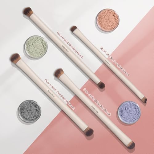 Makeup Brushes, Dual End Makeup Brush Set 7 Pcs, Foundation Contour Powder Concealer Eye Shadows Blush Make Up Brushes, Travel Gift Set, Cruelty-Free