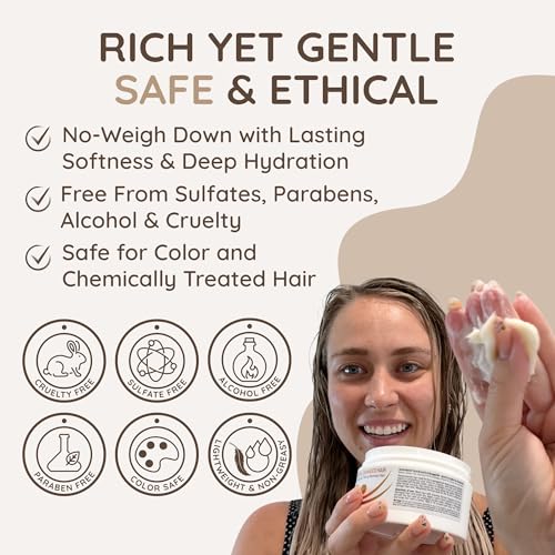 VITAMINS hair cosmetics Keratin Hair Mask – Deep Repair Conditioner with Biotin & Castor Oil - For Damaged, Dry, Curly, Straight, Thin & Fine Hair - Intense Collagen Protein Treatment
