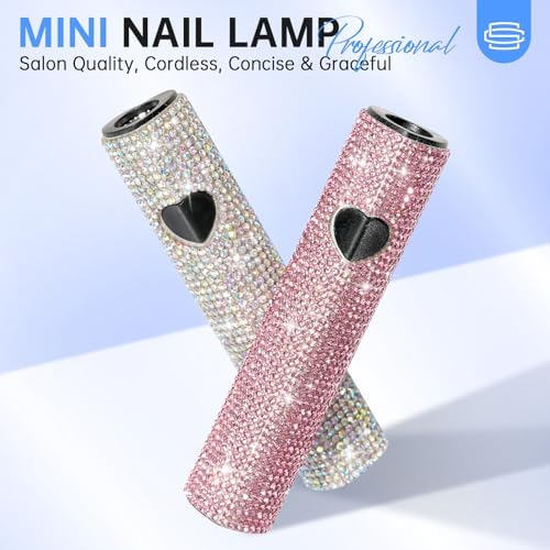 UV Light for Gel Nails, Handheld UV Nail Lamp, Portable LED Nail Lamp, Mini Nail Dryer, USB Nail Light for Fast Curing, White