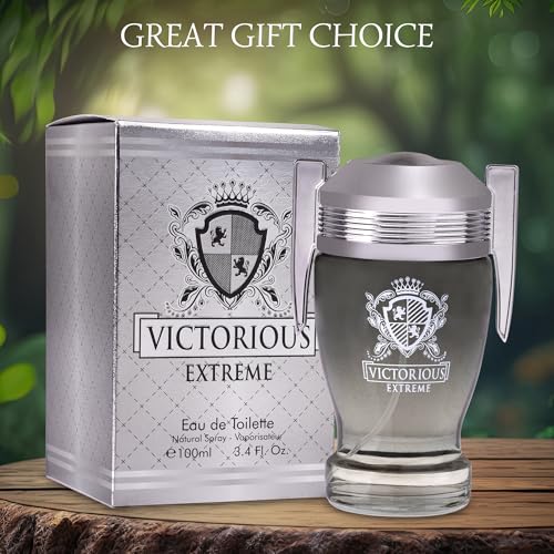 Victorious Extreme for Men Eau De Toilette - Formulated Using the Finest, Prime Ingredients - Fruity, Salty Fragrance - Black pepper & Fresh Orange Blossom - Packaged in a 100% Recycled Paper