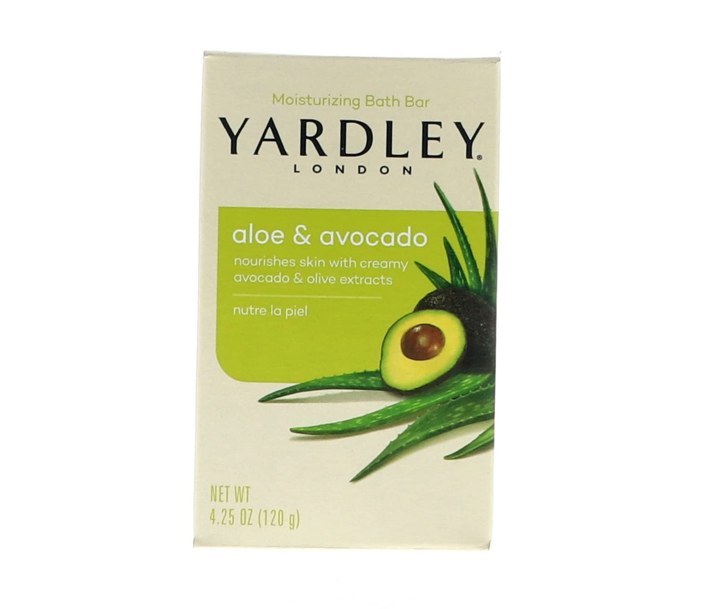 Yardley London Aloe And Avocado Naturally Moisturizing Bath Bar 4.0 Oz (Pack Of 10)
