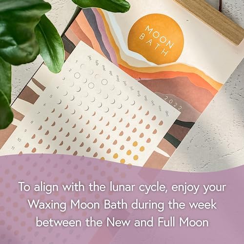 Moon Bath Botanical Bath Tea | New Moon Herbal Ayurvedic Bath Tea Soak w/Lavender, Jasmine & Chamomile for 2 Baths & Organic Body Care for Lunar Alignment | Made in USA
