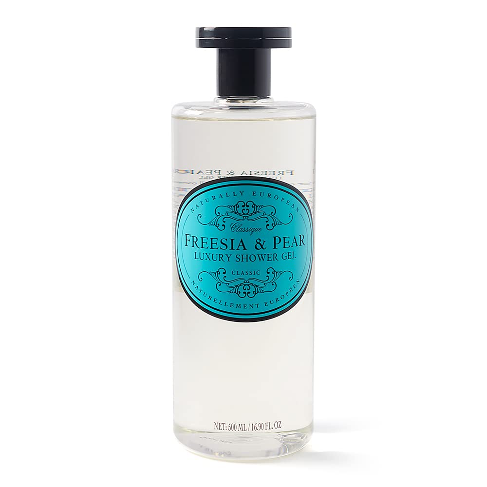 Naturally European - Freesia & Pear - Luxury Shower Gel, Sles And Paraben Free - 500 Ml / 17 Fl Oz.