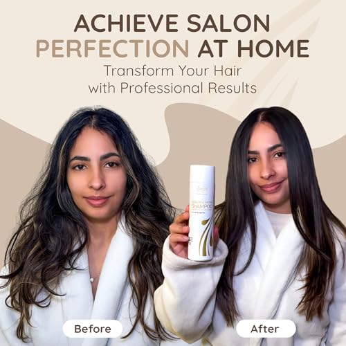 VITAMINS hair cosmetics Keratin Shampoo Treatment - Biotin & Collagen Protein with Castor Oil for Curly Wavy or Straight Locks - Sulfate Free Product for Dry Damaged or Color Treated Hair