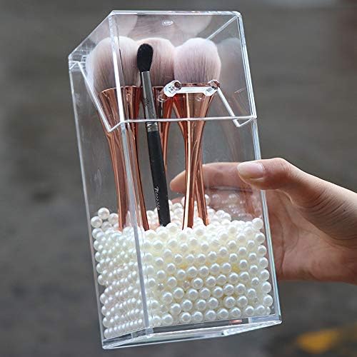 Makeup Beads for Brushes,AIYoo Art Faux Pearls 1500 pcs for Lipstick, Mascara, Eyeliner,Makeup Brush Holder Organizer, Highlight Plastic Round Pearls,Diameter 8mm