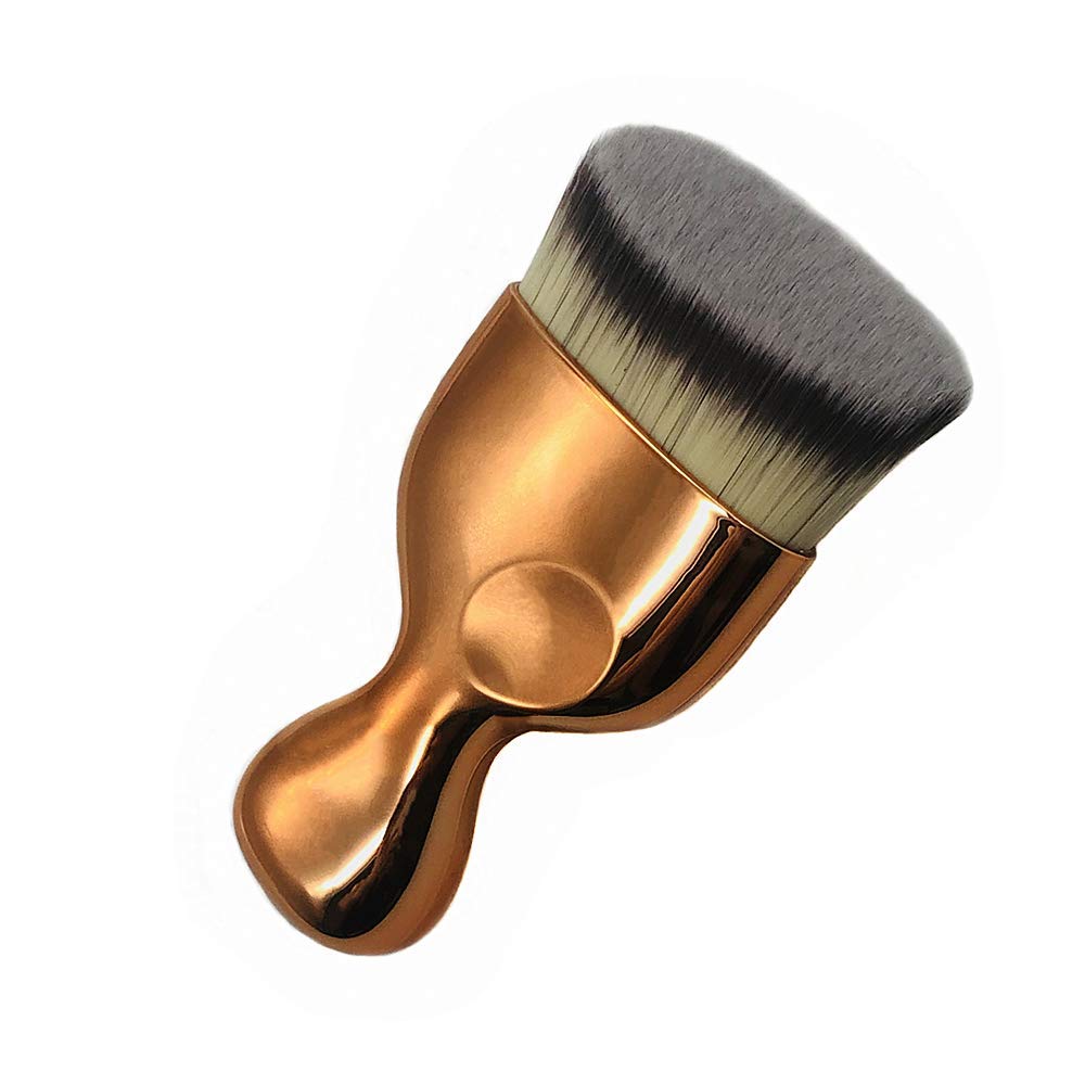 Angled Flat Foundation Brush High Density Face Body Kabuki Makeup Brush For Liquid Foundation Powder Cream Contour Buffing Stipp