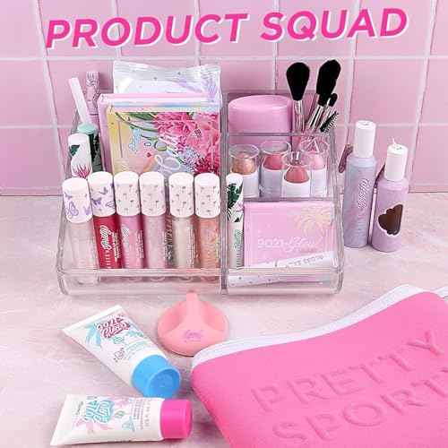 Petite 'N Pretty - WhimsiCali Eyeshadow & Cheek Makeup Palette and 10K Shine Lip Gloss Duo – Natural & Non-Toxic Face Makeup for Kids, Children, Tweens and Teens