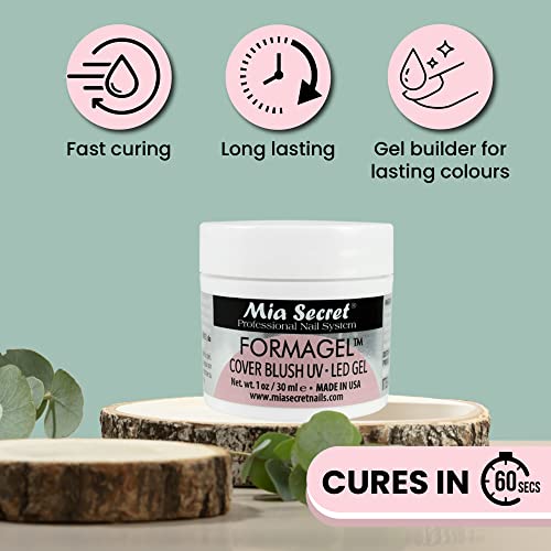 Mia Secret Nudes 1oz Formagel Gel Nail Builder - UV Led Gel - Cover Blush - Cover Tan - Candy Pink Pick Yours (Cover Tan)