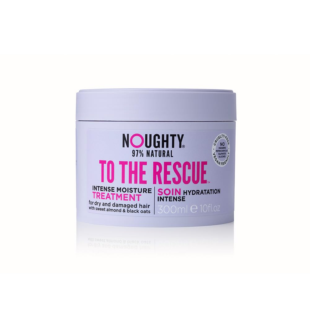 Noughty 97% Natural To The Rescue Treatment Mask, Hydrating Formula For Dry, Frizzy And Damaged Hair, With Sweet Almond And Blac
