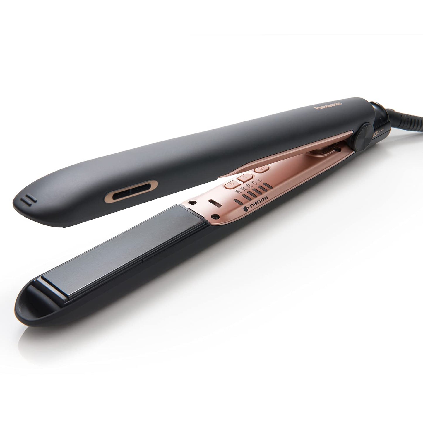 Panasonic nanoe Flat Iron for Healthy, Shiny Hair, Hair Styling Iron with Ceramic Plates and Intuitive Heat Technology, for Stra