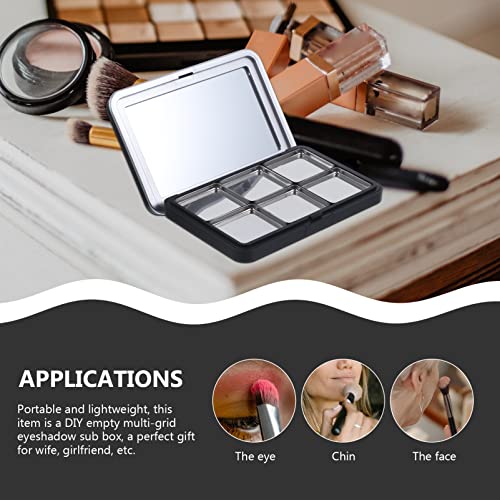 Empty Eyeshadow Palette Magnetic Makeup Palette with Mirror Refillable Eyeshadow Palette Empty Lipstick Pallet Empty Eyeshadow Pans for Eyeshadow Lipstick Blush Powder, 2PCS