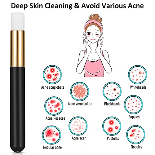 30 Pieces Lash Brushes for Cleaning Lash Shampoo Brushes for Eyelash with Container Blackhead Removing Nose Pore Deep Cleaning(4 Inch,Black)