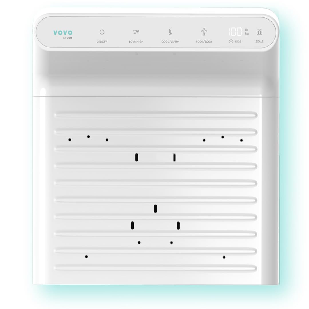 Vovo Stylement Bd-7700W Body & Foot Dryer For Bathroom, Temperature & Wind Volume Controlled Dryer With Intuitive Display, Water