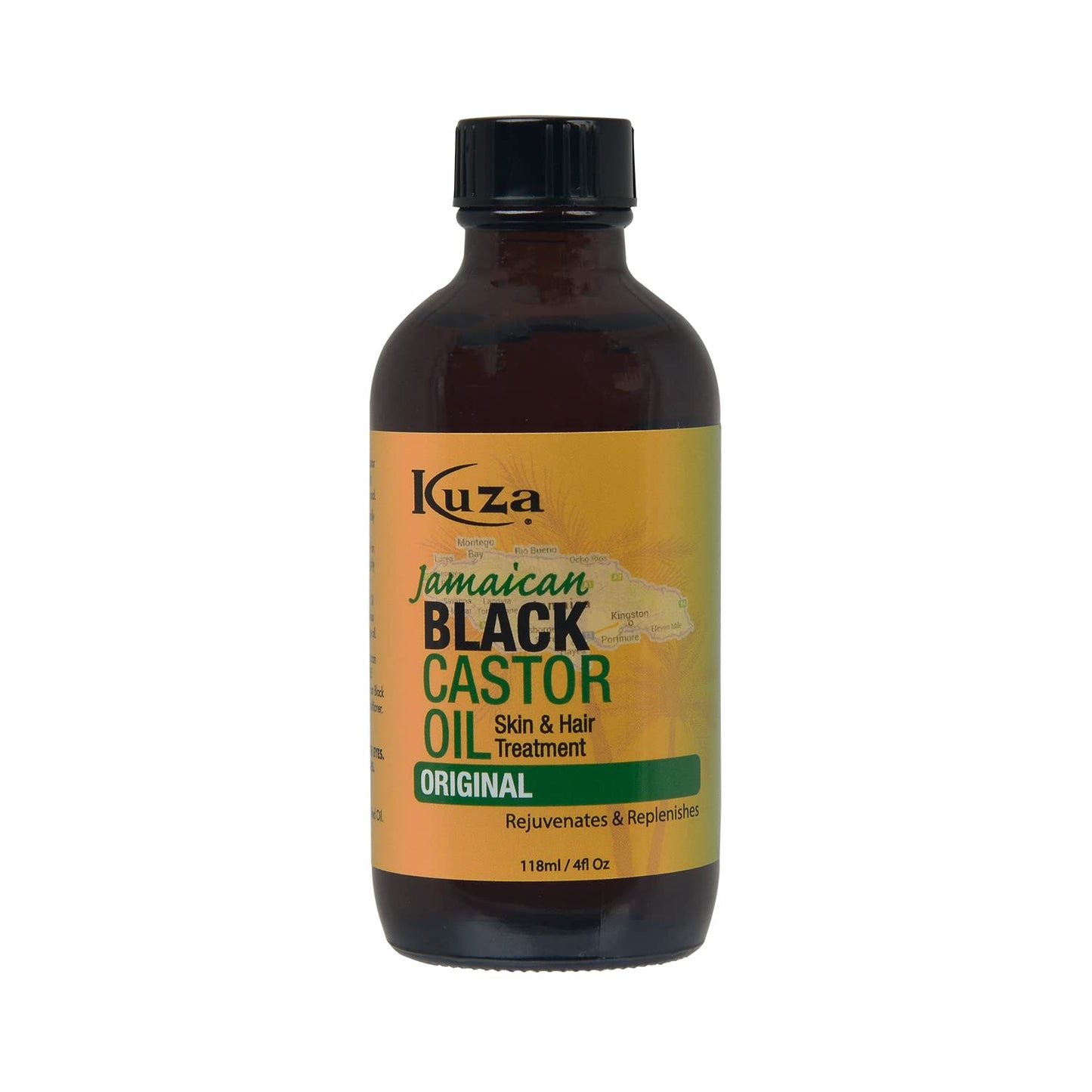 Kuza Jamaican Black Castor Oil, Original - For Hair & Skin - 4Oz. - Rejuvenate, Moisturize, Strengthen & Protect
