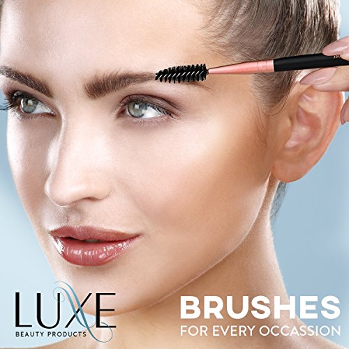Premium Makeup Brushes Set for Face and Eye - Synthetic Brushes for Foundation, Powder, Blush, Eyeshadow - Brush Cleaning Solution Included - Perfect Make Up Brushes Kit, Beauty Brush Set (14pc)