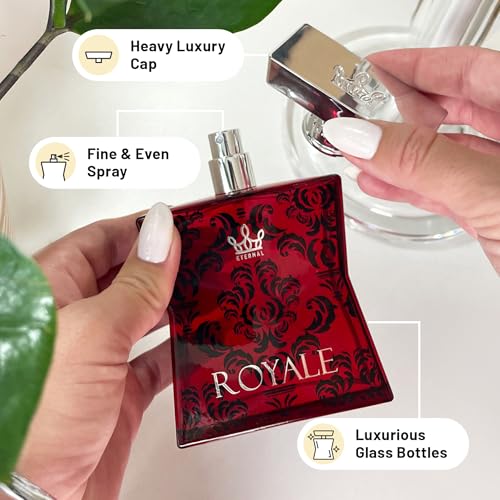 Eternal Royale - Inspired by Iconic Ambery Saffron Perfume - 3.4 oz (100ml) - EDP - Long-lasting - Clean Ingredients - Unisex Perfume for Men & Women - 2000 sprays per bottle