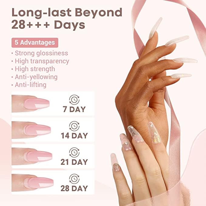 Nena's Superior Sculpting Powder Professional Acrylic Nail System Clear Blush Pink Medium Pink 16 oz 460 g (Clear)