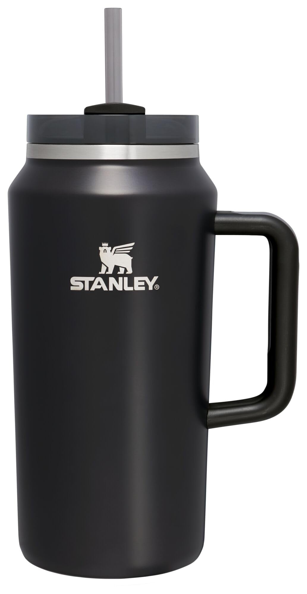 Stanley Quencher H2.0 FlowState Stainless Steel 64 oz Vacuum Insulated Tumbler with Lid and Straw for Water, Iced Tea or Coffee, Smoothie and More, Black Glow